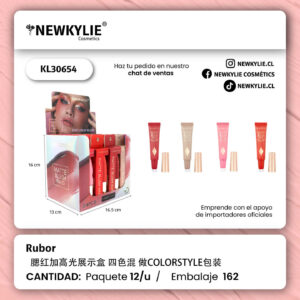 RUBOR 3 TONOS ILUMINADOR 1 TONO CAJA 24